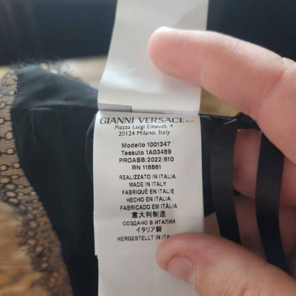 NWT VERSACE SILK FOULARD ROYAL REBELLION BRALETTE TOP Sz 40 - Picture 6 of 8